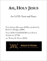 Ah, Holy Jesus SATB choral sheet music cover